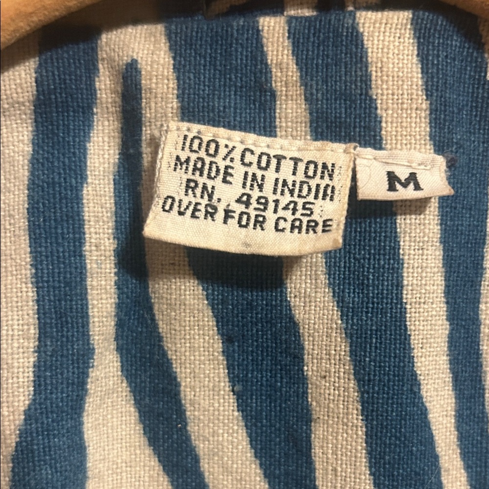 Blue And White Oversized Patterned Jacket - image 2